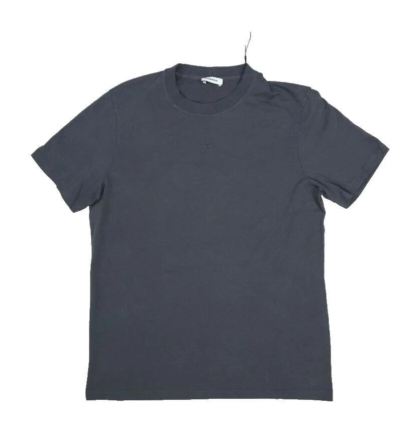 Sandro Anthracite Embroidered Logo Garment Dye Short Sleeve T-Shirt Gray Mens M