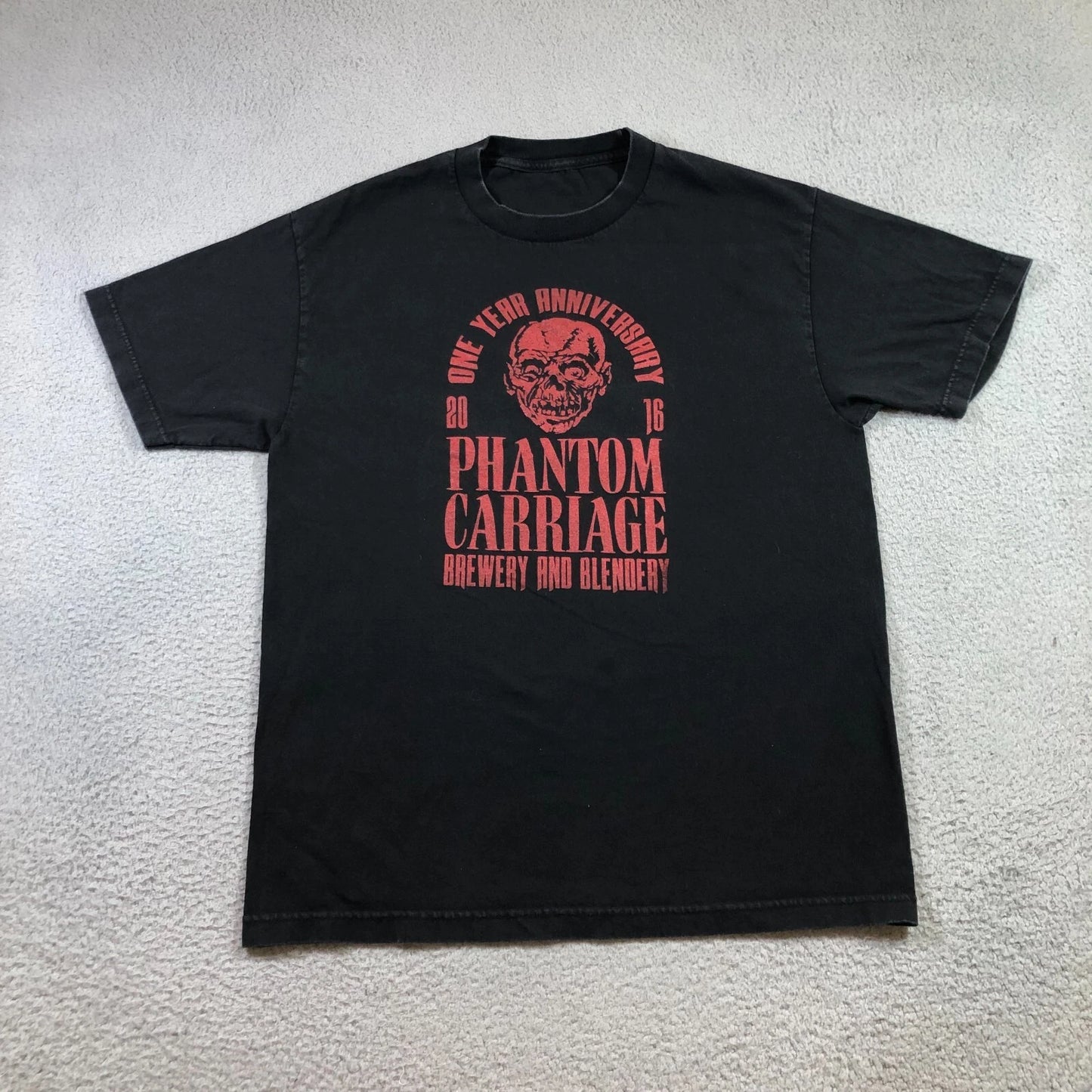 phantom carriage brewery and blendery T Shirt Mens L black graphic print 2016