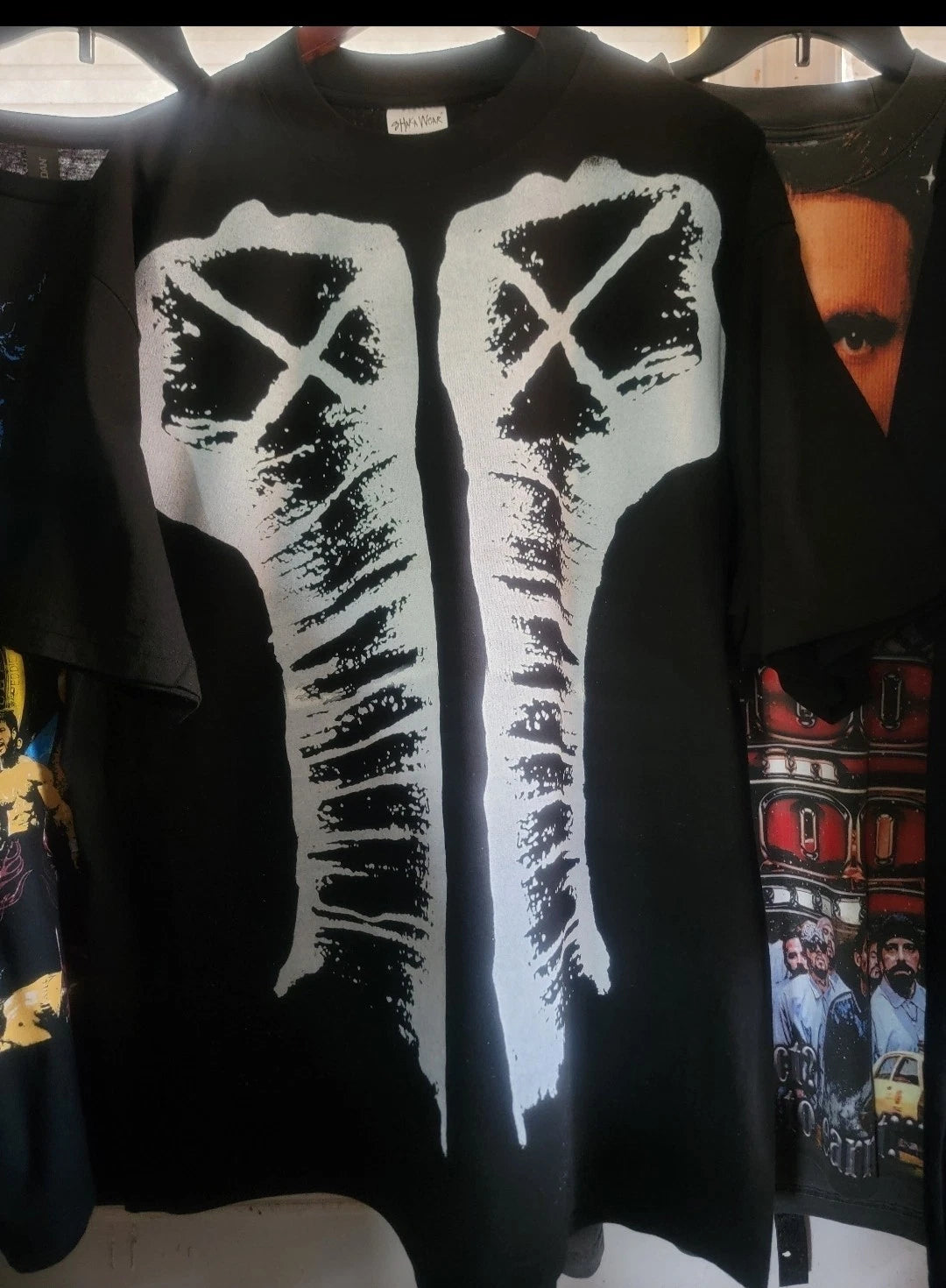 CM PUNK ON A SHAKA HEAVYWEIGHT GARMET DYED T SHIRT"OVERSIZED FIT