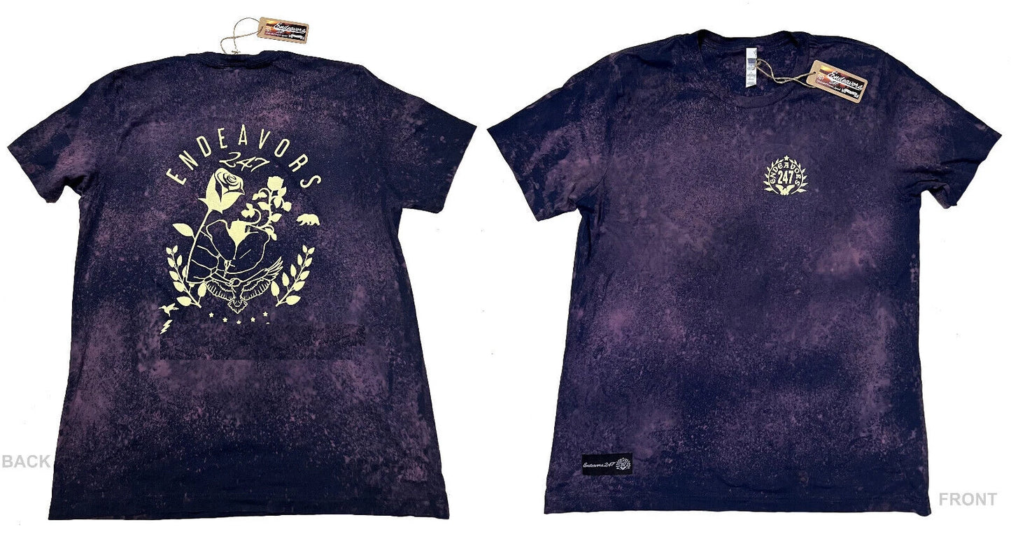 Endeavors247 Tattoo Art Bald Eagle Mineral Acid Wash Distressed T Shirt S - 3xl