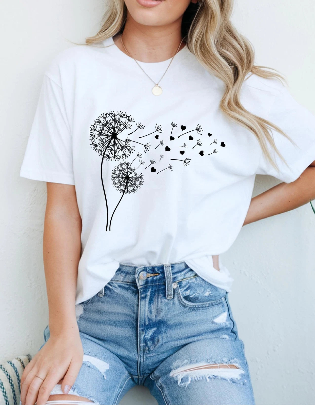 Unisex Dandelion Shirt - Minimalist Botanical Tee for Nature Lovers