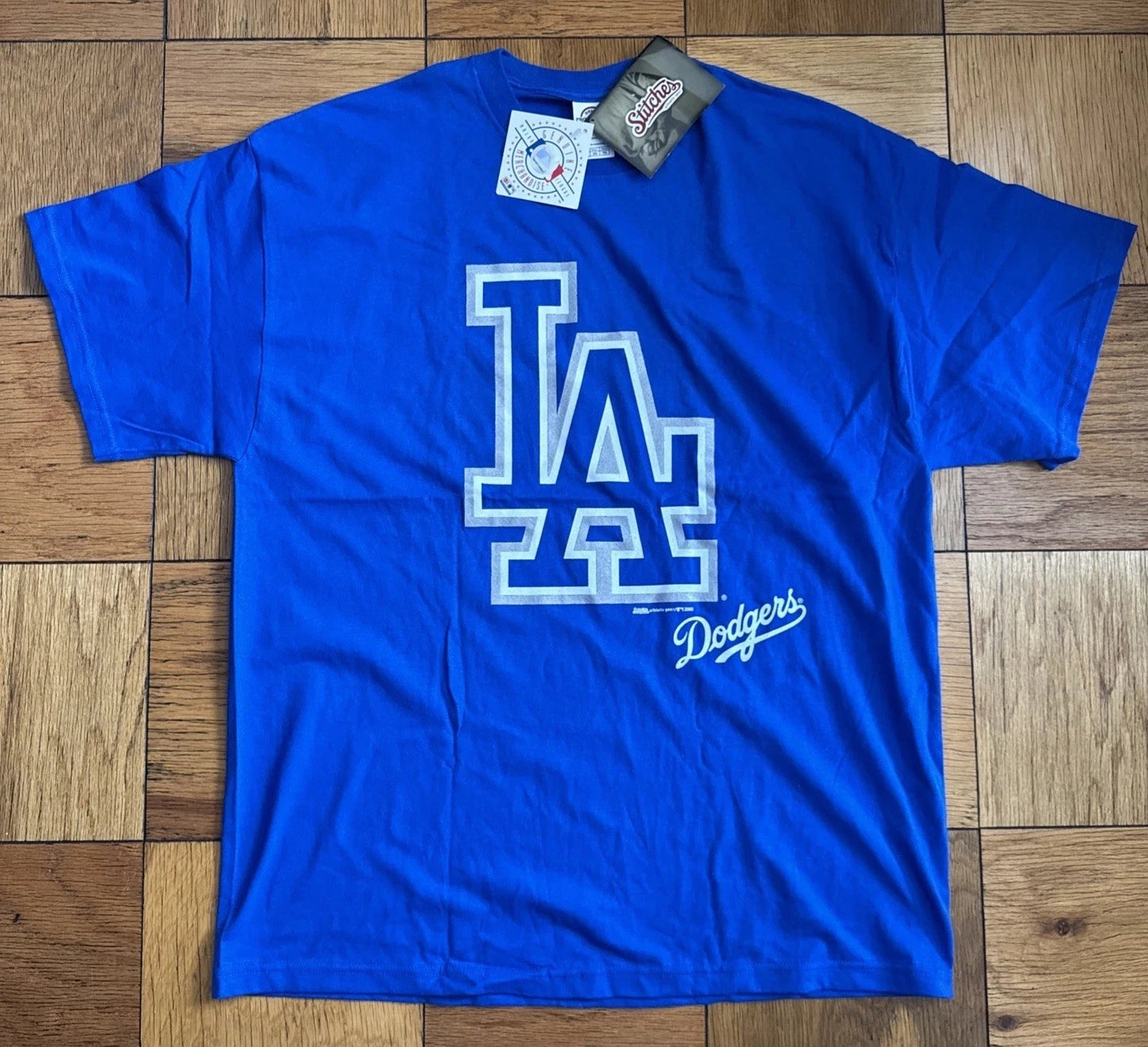 Vintage Y2K 2005 LA Dodgers Blue T-shirt Size XL Mens Tee Baseball New