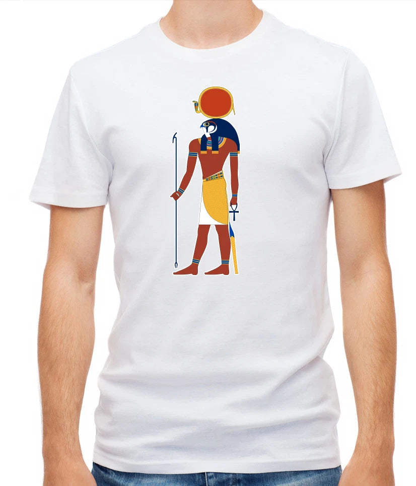 Egyptian God Ra, Sun Ancient Egypt, Short Sleeve White T Shirt Men G052