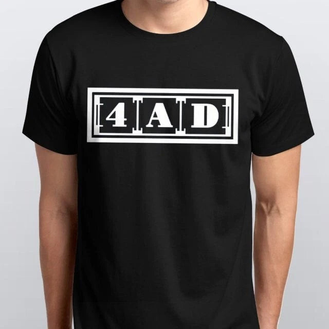 4AD RECORDS new T-SHIRT sizes S M L XL XXL colours black white
