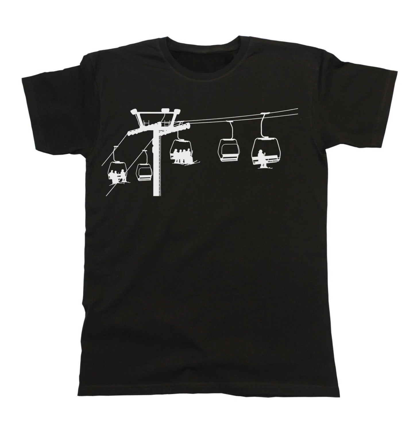 SKI Lift T-Shirt Mens Skiing Gift For Christmas Birthday Funny Tee
