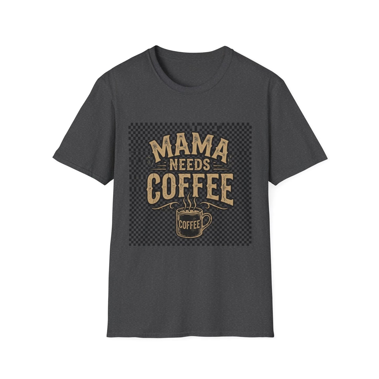 Mama Needs Coffee T-Shirt | Mom Coffee Cup Typography Tee