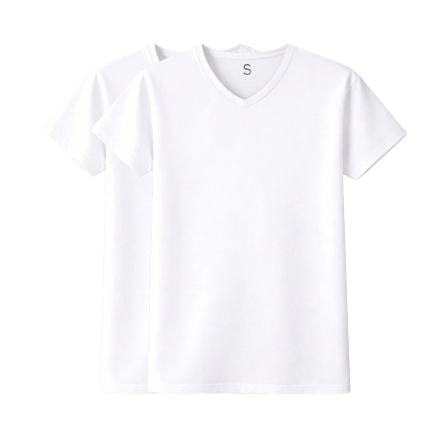 SilkCut V-Neck Mens Undershirts - 2 Pack