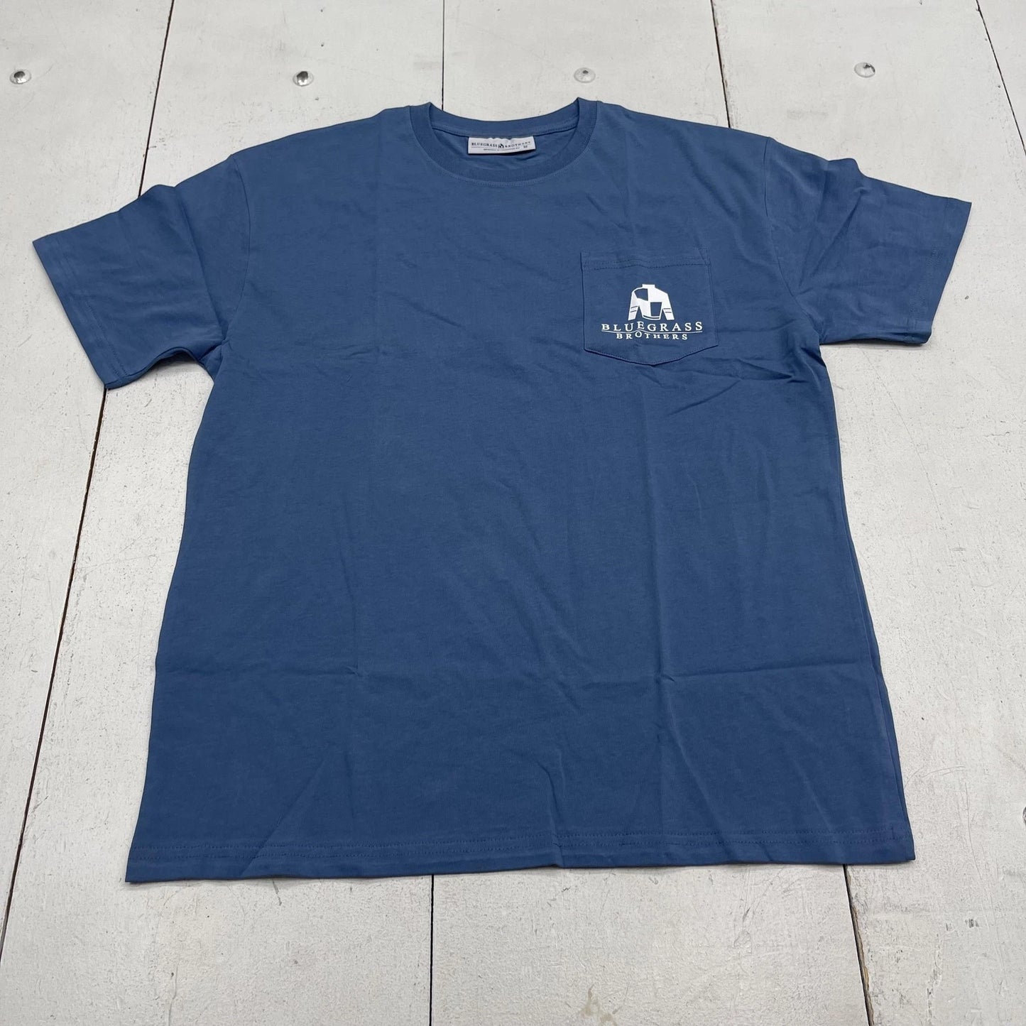 Bluegrass Brothers Shirt Mens Medium Blue Kentucky Derby Horse Graphic Tee