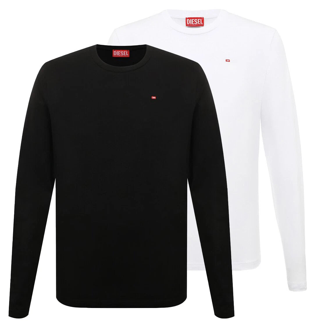 Diesel - Mens Longsleeve Logo T-Shirt Regular Fit Round Neck