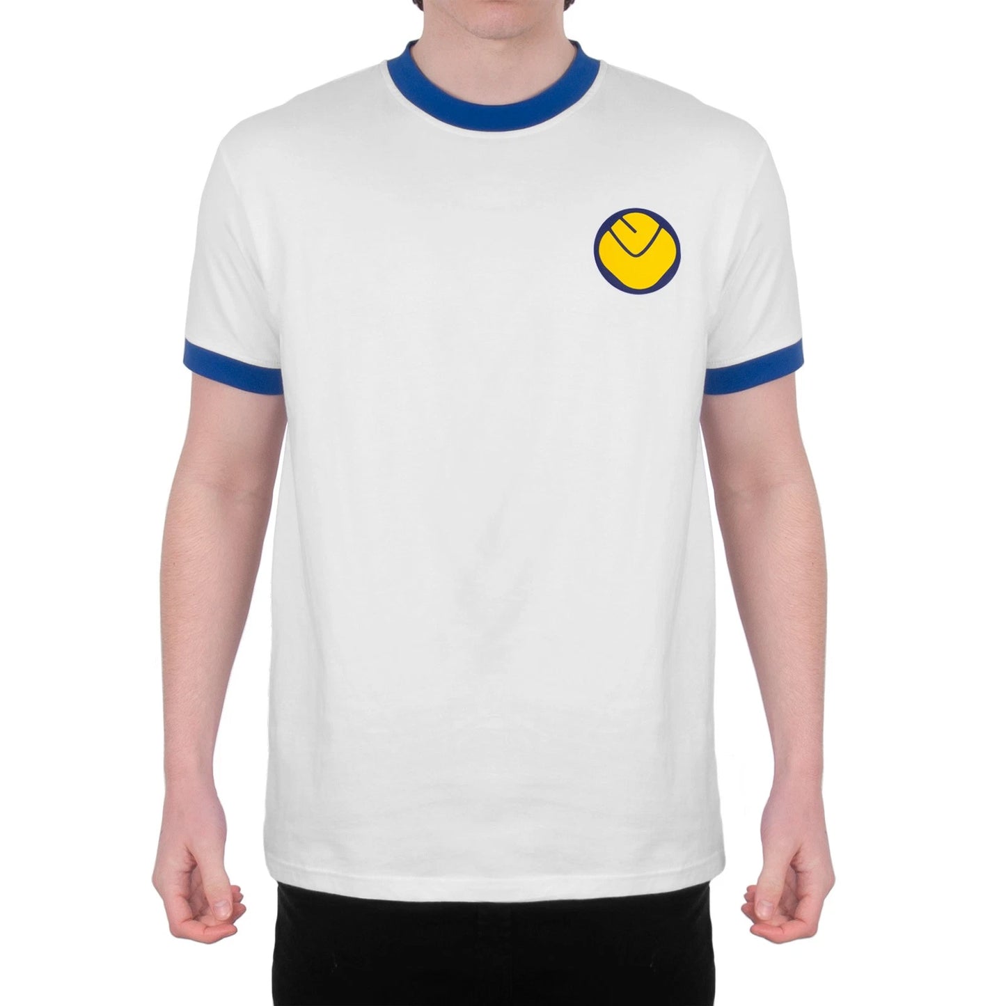 Leeds Mens T-Shirt Printed Retro Crest - Football Gift for Adults