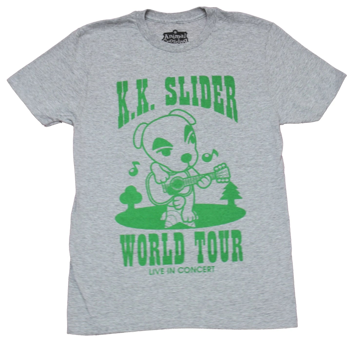 Animal Crossing Adult New T-Shirt - K. K. Slider World Tour Live in Concert