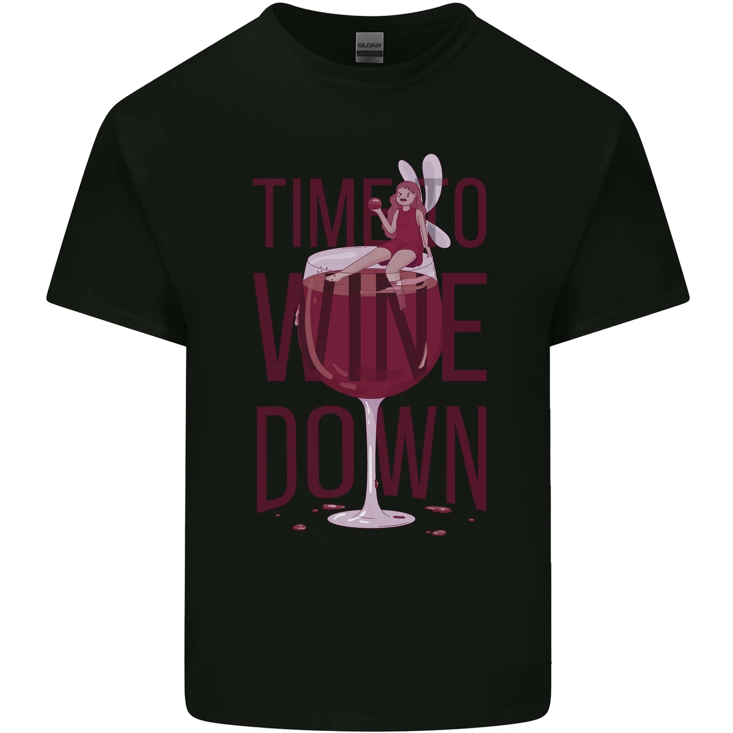 Time to Wine Down Funny Alcohol Mens Light Cotton T-Shirt