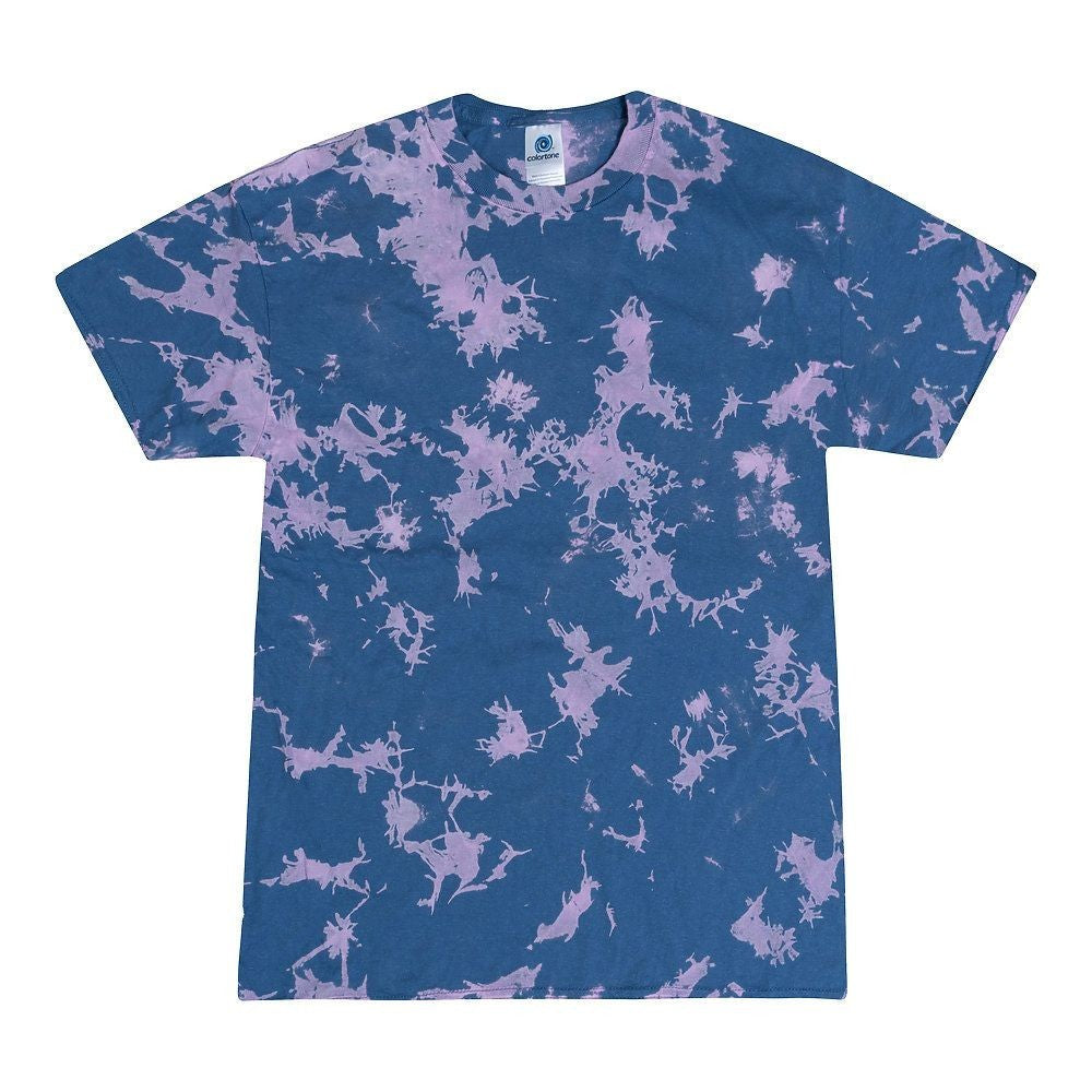 Bleach Out T-Shirts Blue Adult Sizes Cotton Colortone