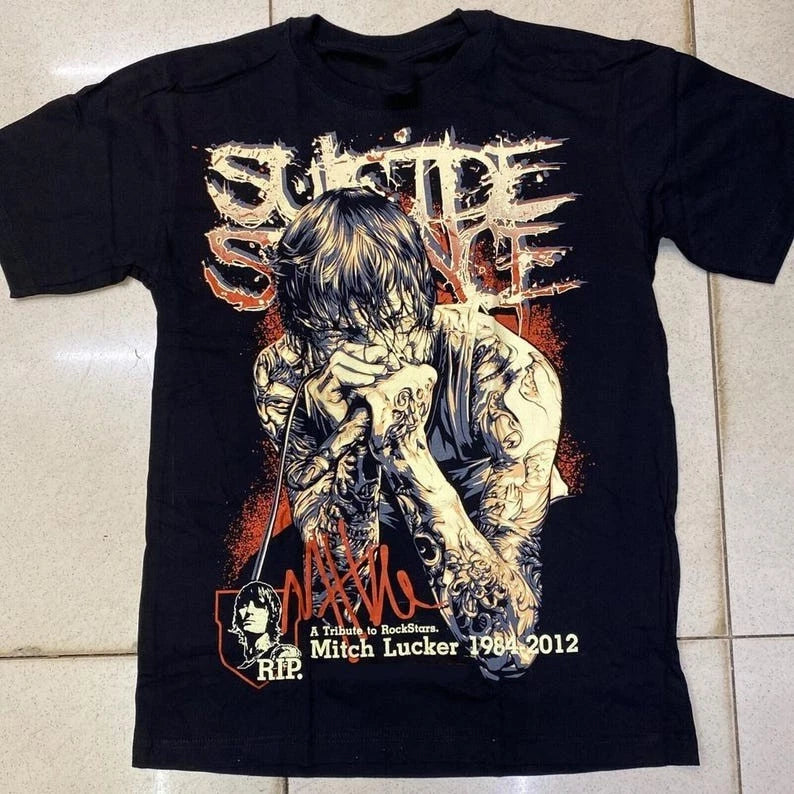 Vintage A Tribute Mitch Lucker T-Shirt: Black Unisex Short Sleeve