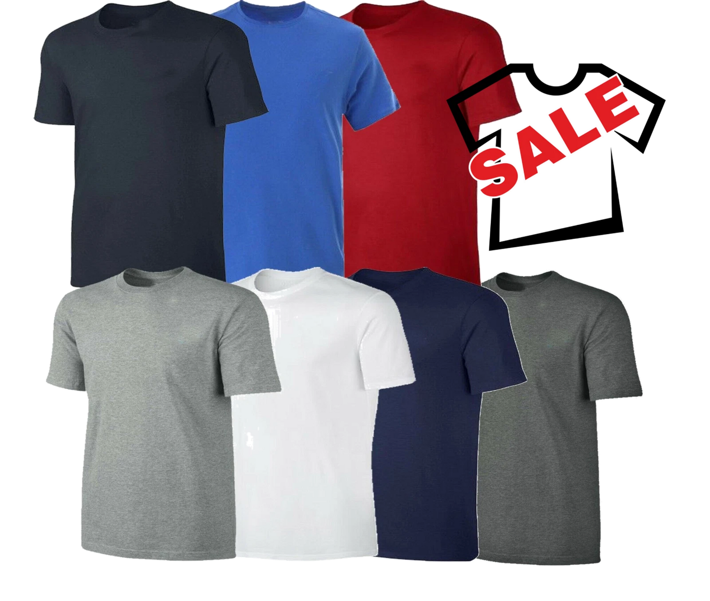 T Shirts Mens Packs Premium Plain Crew Neck Cotton Short Sleeve Tshirt Tee