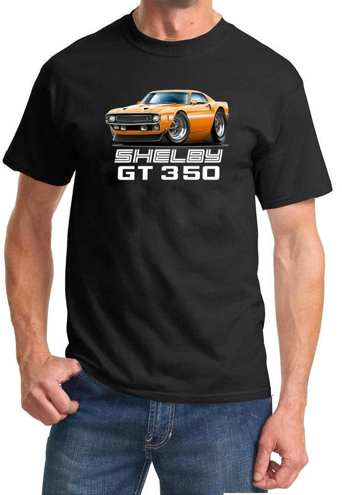 1969 1970 Shelby GT350 Mustang Fastback Full Color Tshirt NEW FREE SHIPPING