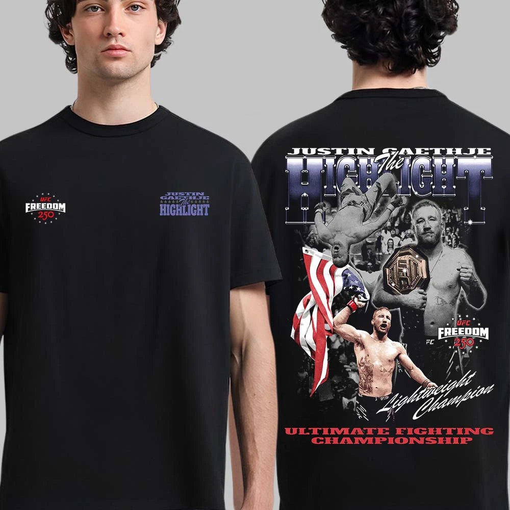 UFC Freedom 250 Justin Gaethje The Highlight T-Shirt