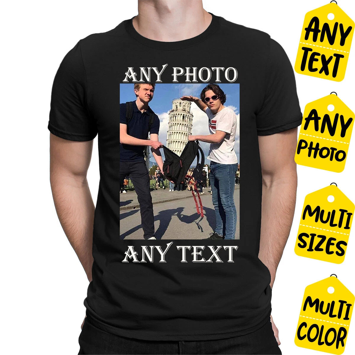 Personalised T Shirt Custom Photo Logo Text Shirt Printed Stag do Hen Party M02
