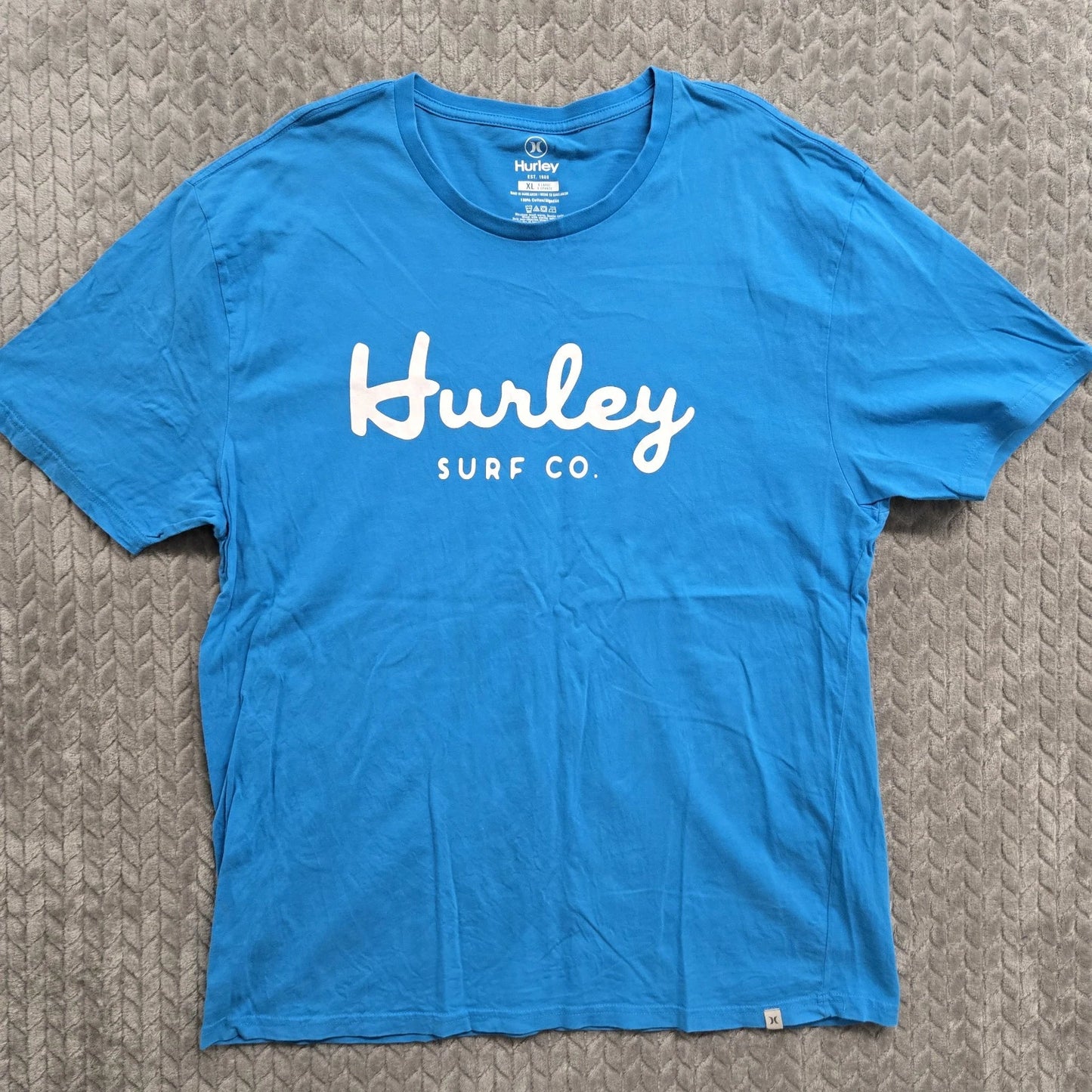 Hurley Surf Co Mens T-Shirt XL Everyday Washed Graphic Short Sleeve Tee Spellout