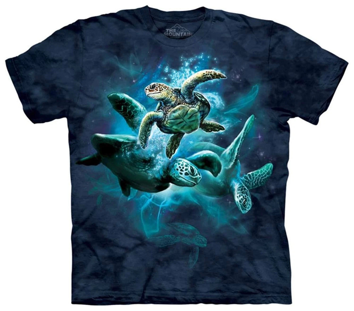 Sea Turtle Collage Blue Ocean Water T-Shirt Mountain Aquarium Animal S-3X