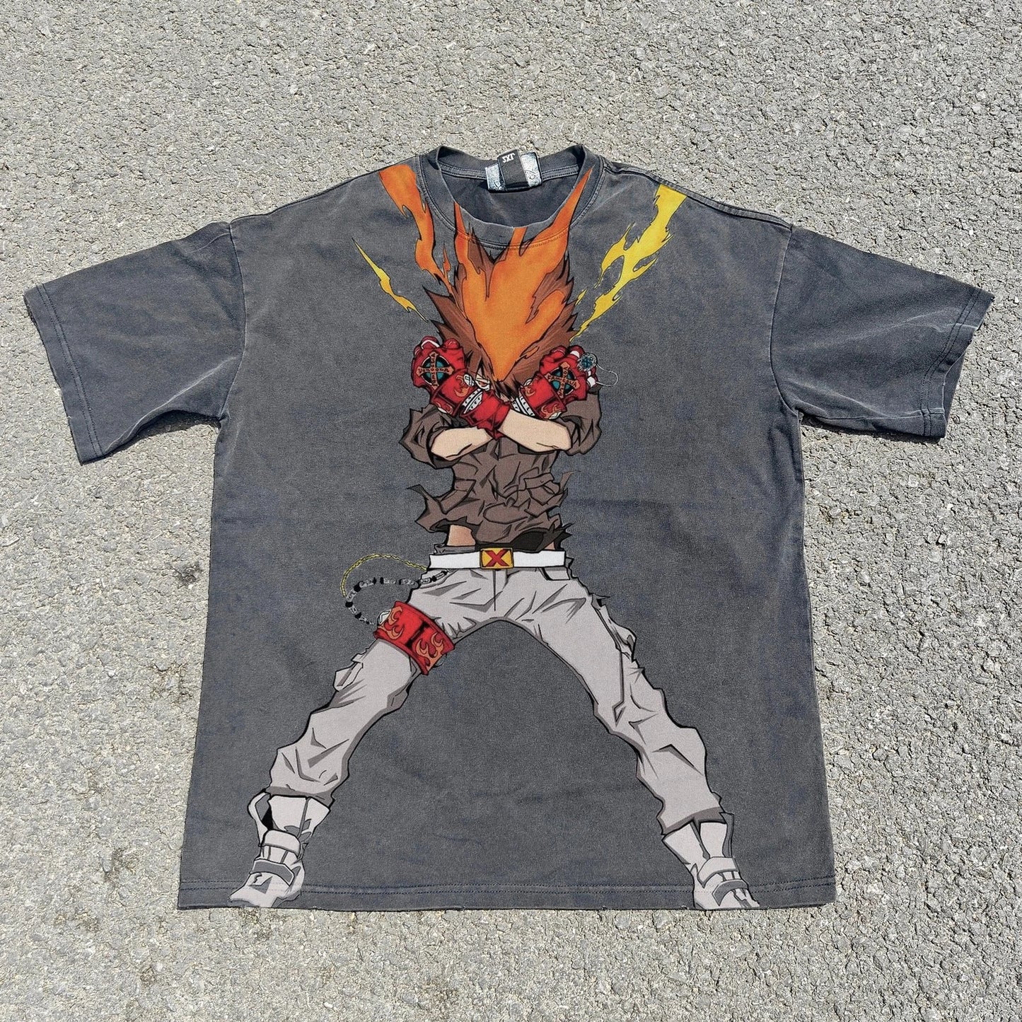 Katekyo Hitman Reborn Tsuna Sawada Distressed Heavyweight Cotton T-Shirt Anime