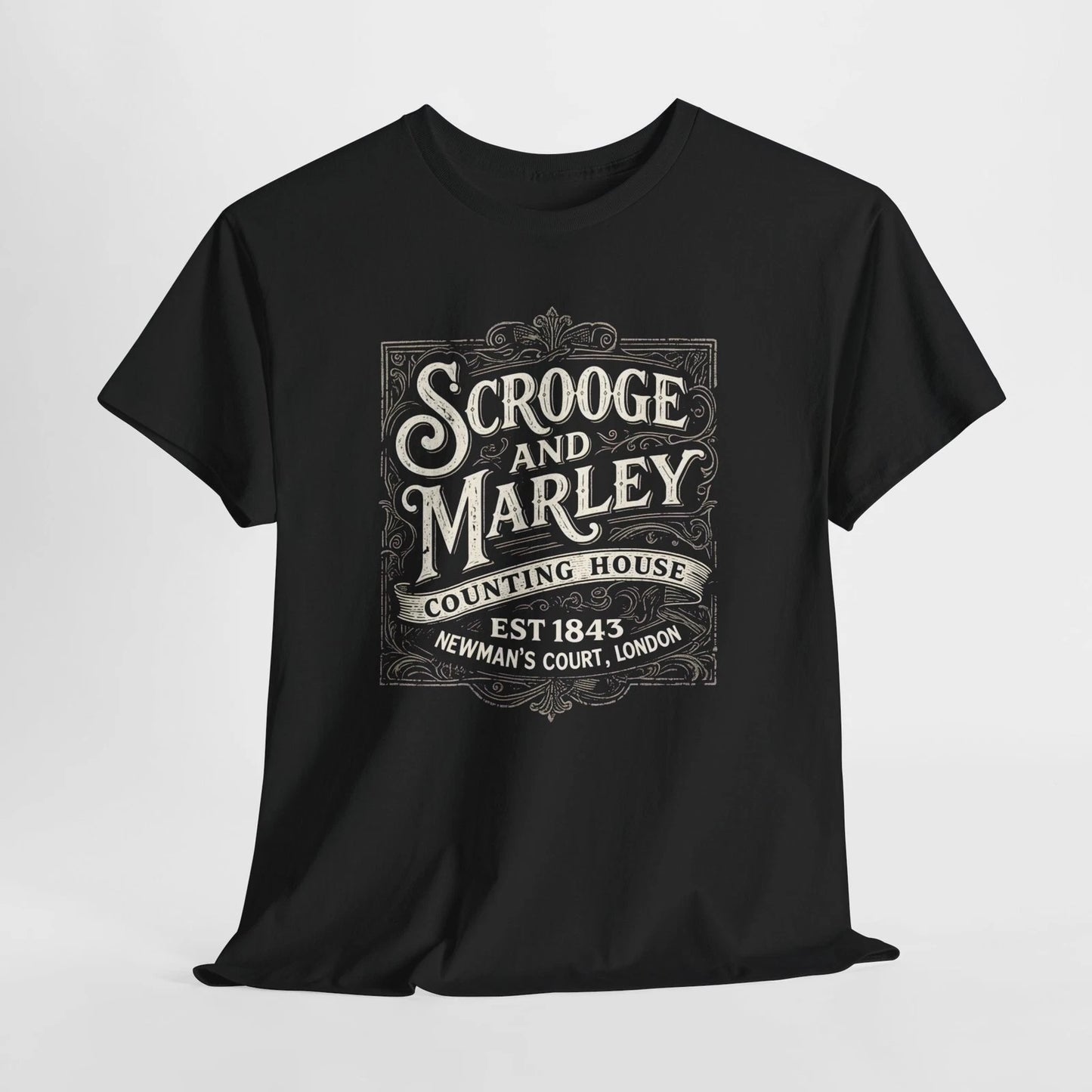 Scrooge and Marley Victorian Logo Tee, A Christmas Carol, Holiday Tee