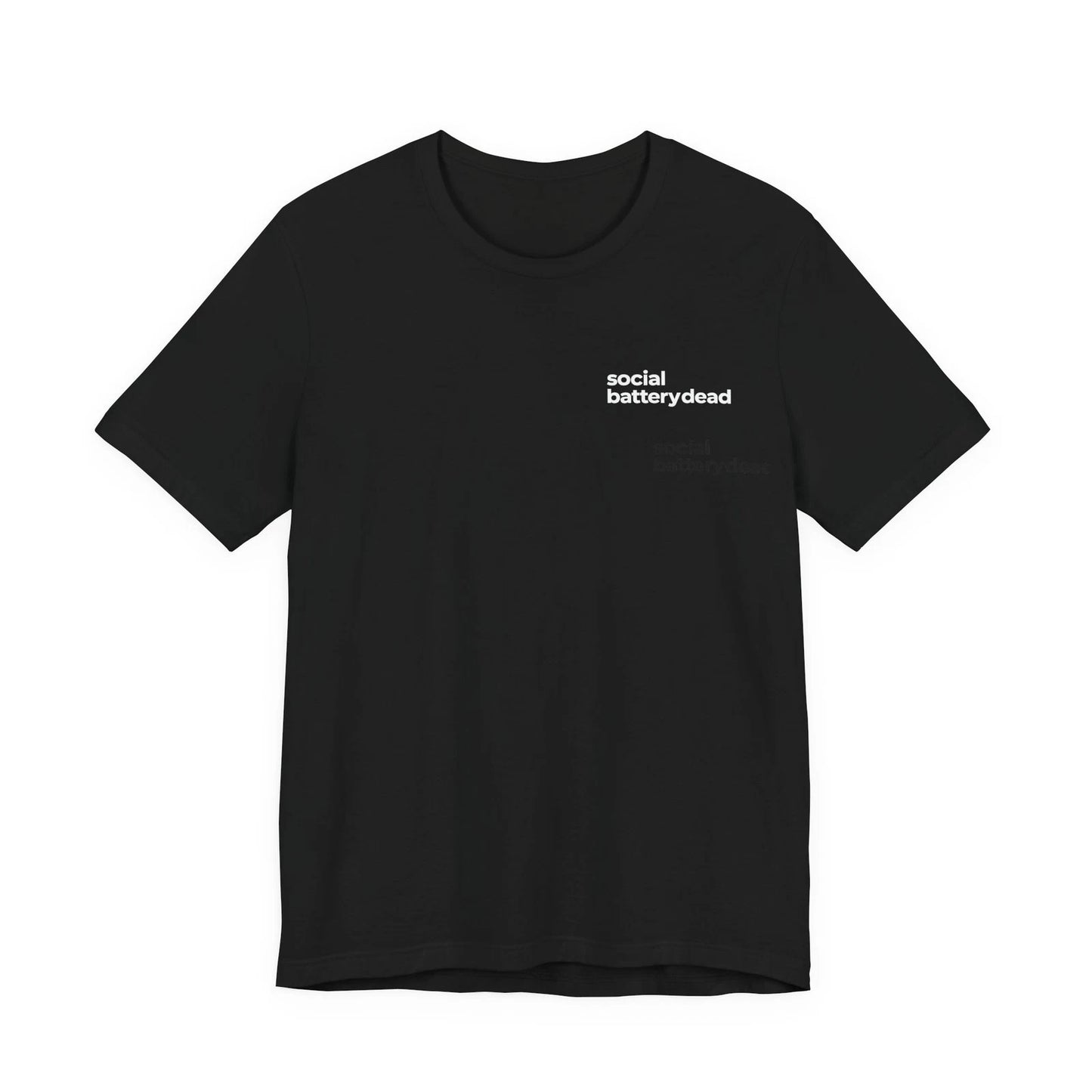 Funny Introvert Shirt Social Battery Dead Minimalist Unisex Tee