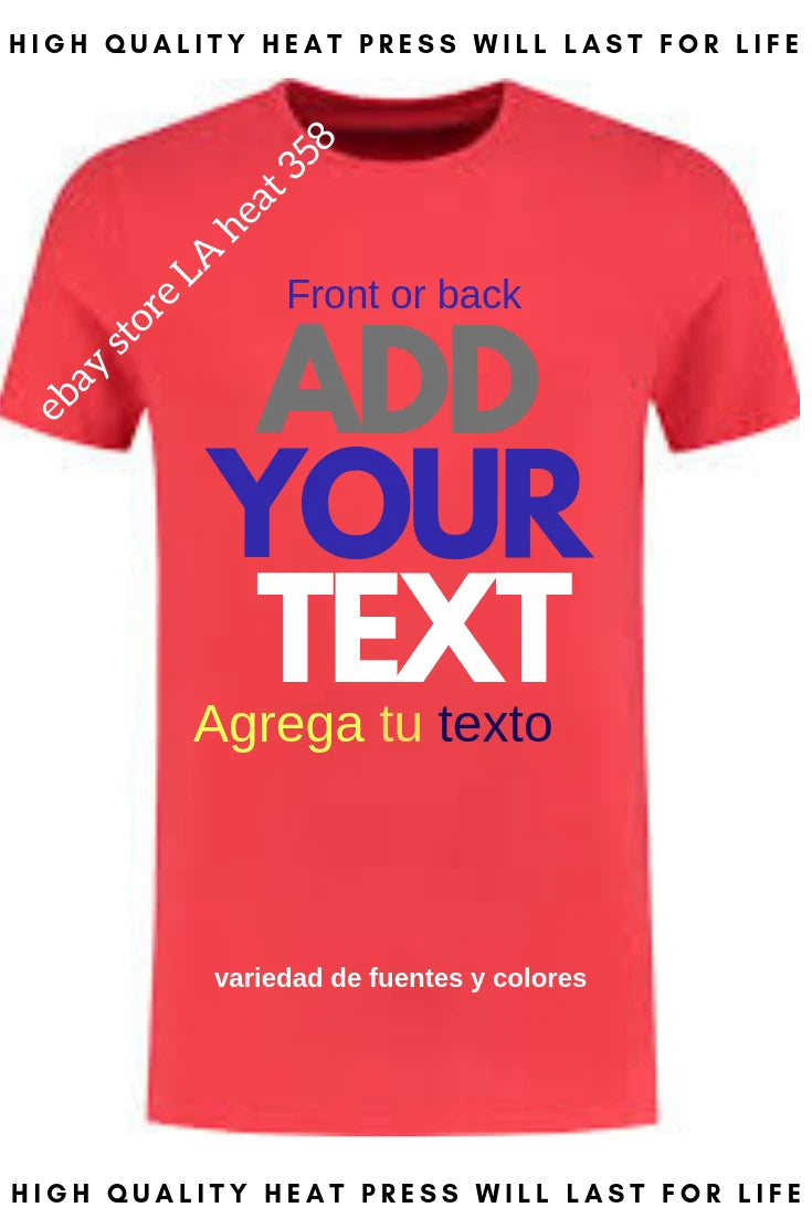 T-Shirt - Custom heat printed HQ - Custom Made Personalized or Silhouette Art