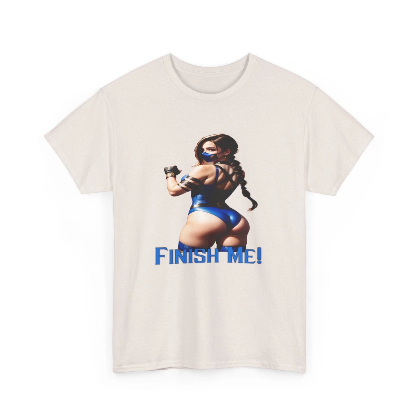 Unisex Kitana Mortal Kombat Tee | Busty Kitana "Finish Me" Pin-Up Style Shirt