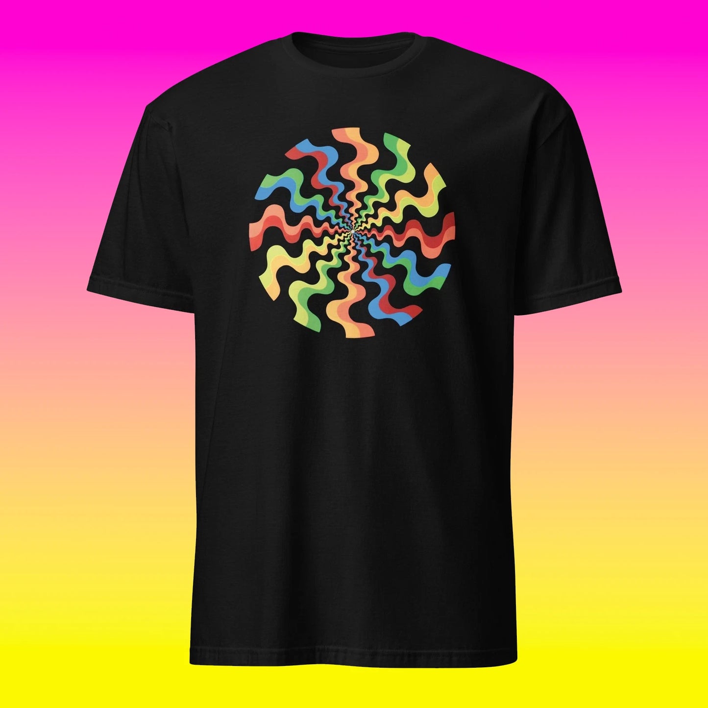 VINTAGE PSYCHEDELIC SWIRL - Short-Sleeve T-Shirt FALL! FUN! C@@L!