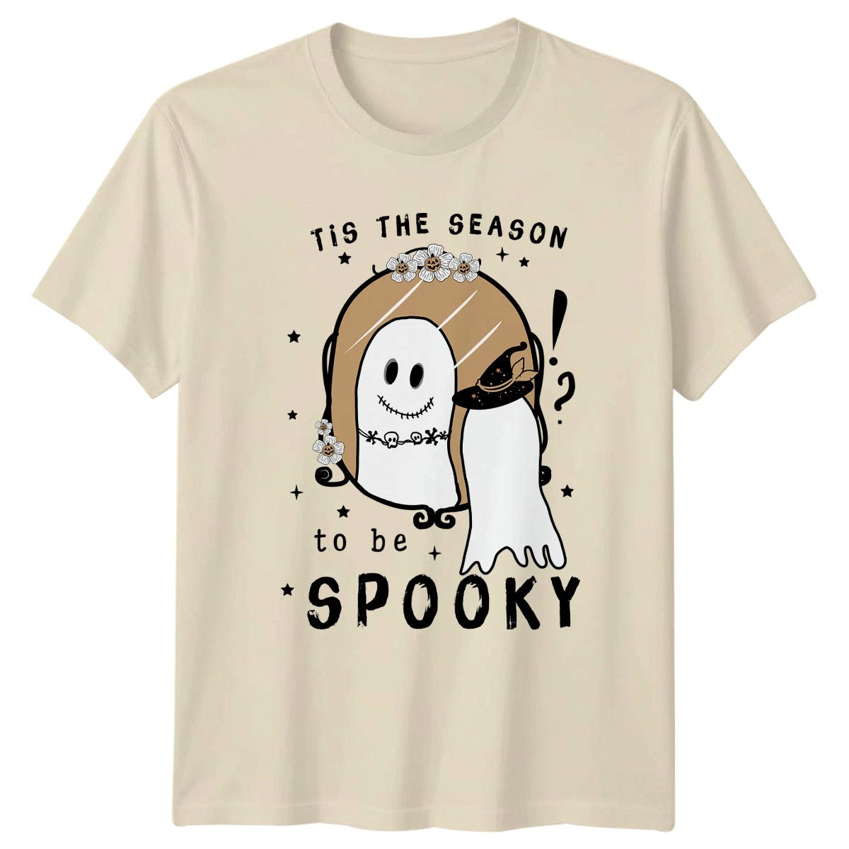 Tis The Season To Be Womens T-Shirt Cute Ghost Halloween Gift For Her
