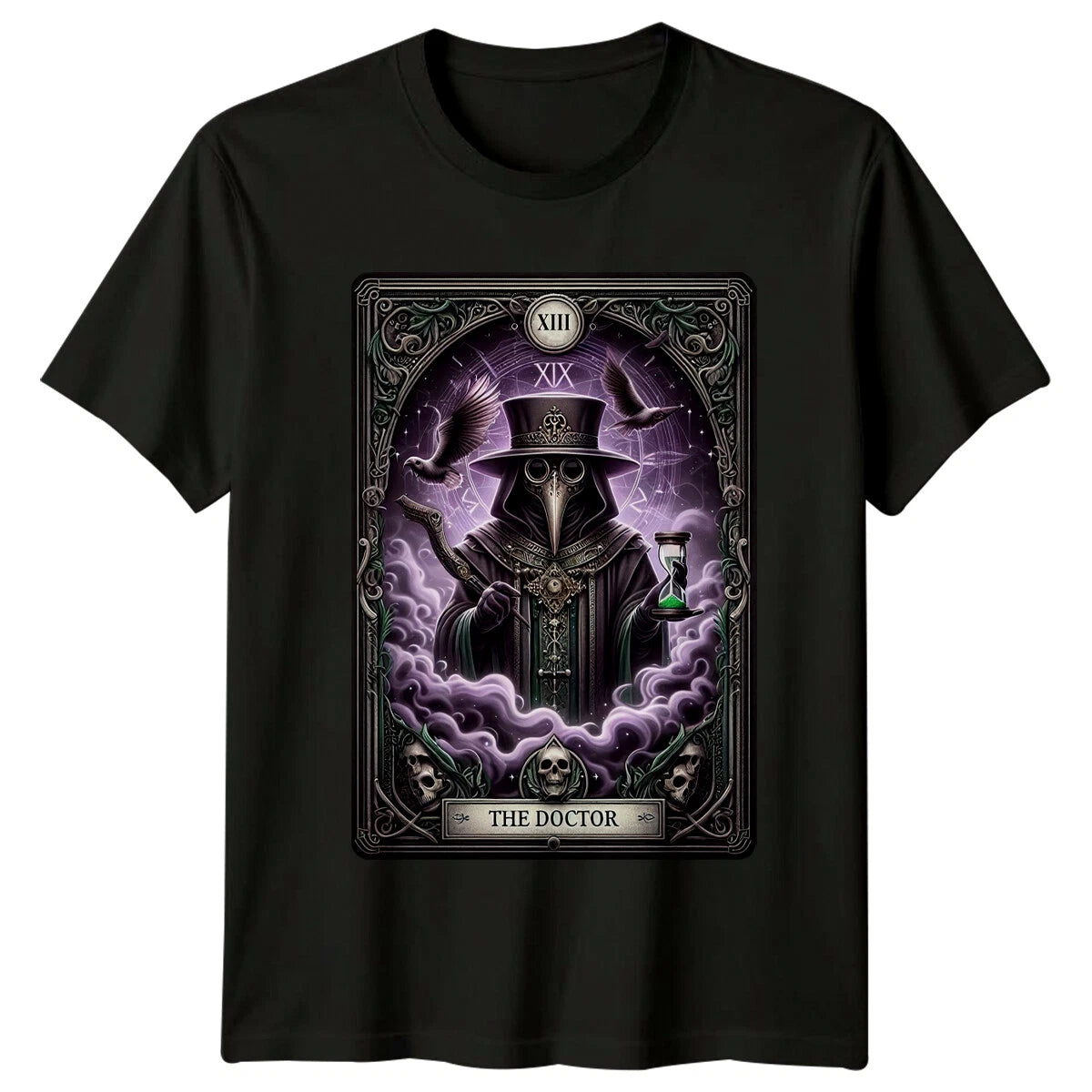 The Doctor Tarot Card Gothic Plague Doctor T-Shirt