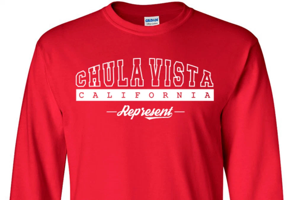 Chula Vista California State T-Shirt Long Sleeve Graphic Tees Unisex Apparel