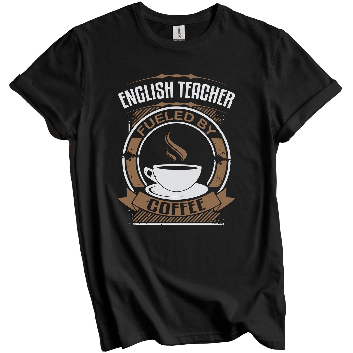 English Teacher Fueled By Coffee Funny Teaching T-Shirt
