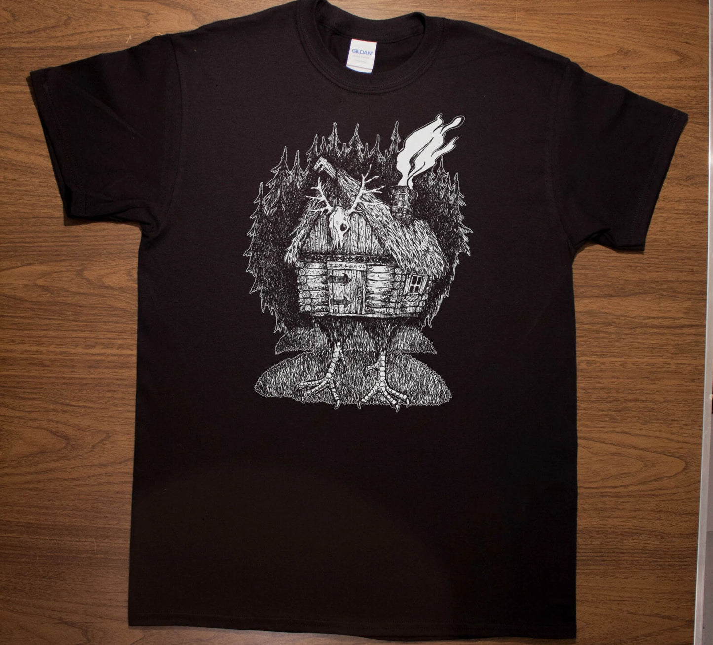Baba Yaga Hut t-shirt Dark art Halloween Oddities Goth Horror Metal Punk Rock