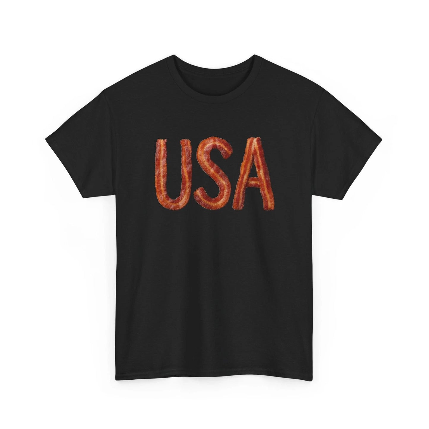 Bacon Flag Tee, Patriotic Bacon Shirt, Food Lover Gift, Funny Graphic Tee,