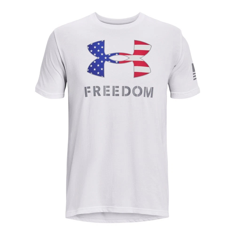 Under Armour 1370811 Men's UA Freedom Logo T-Shirt, White, 3X-Large