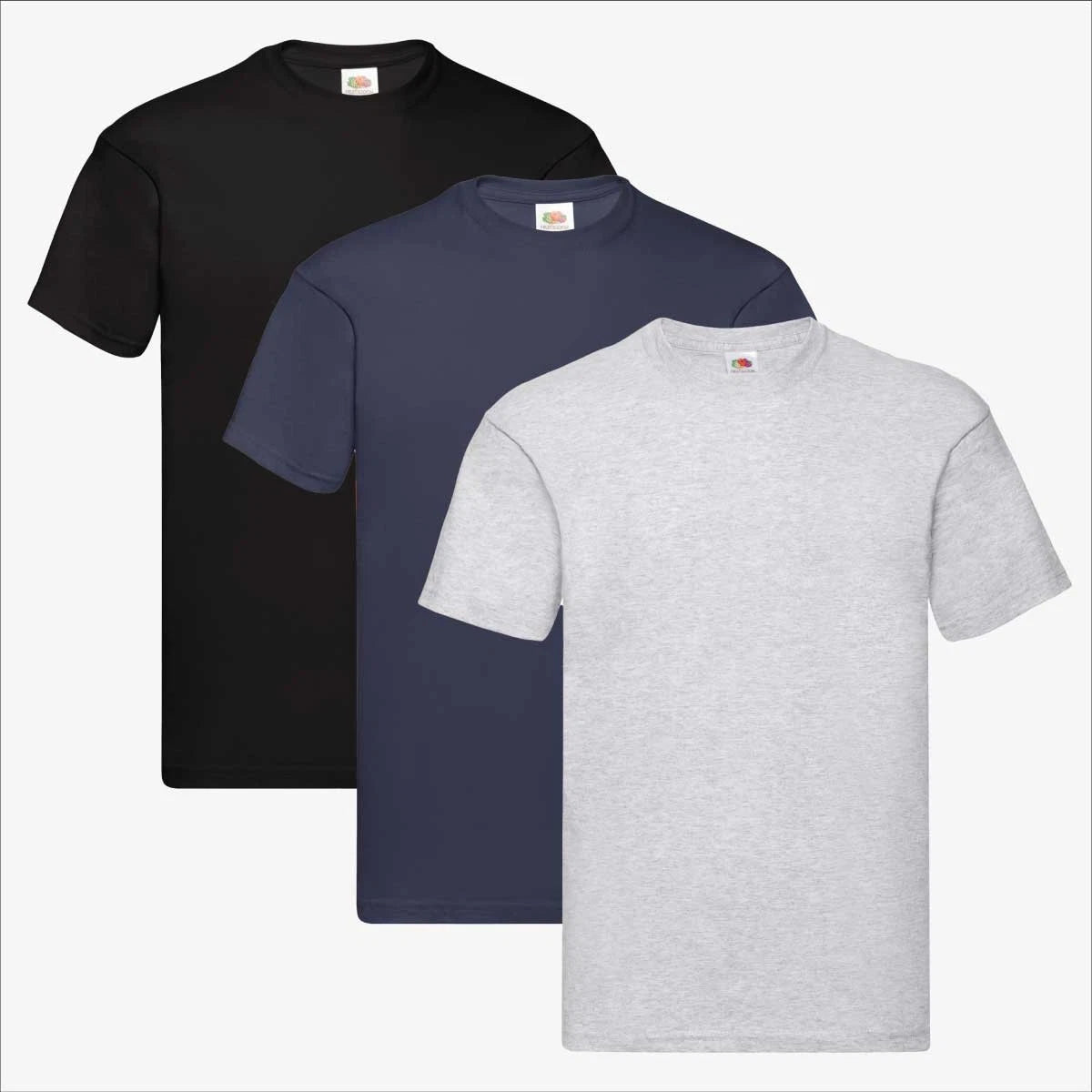 Fruit of the Loom Mens Workwear T-Shirt 3-Pack Plain Cotton Work Tee Bundle