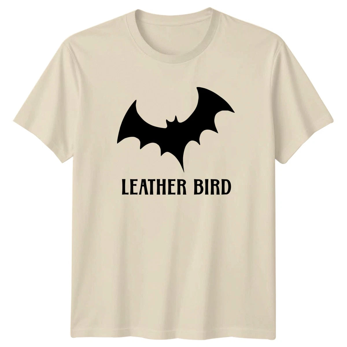 Leather Bird Bat Silhouette Animals Graphic Mens Womens Unisex T-Shirt