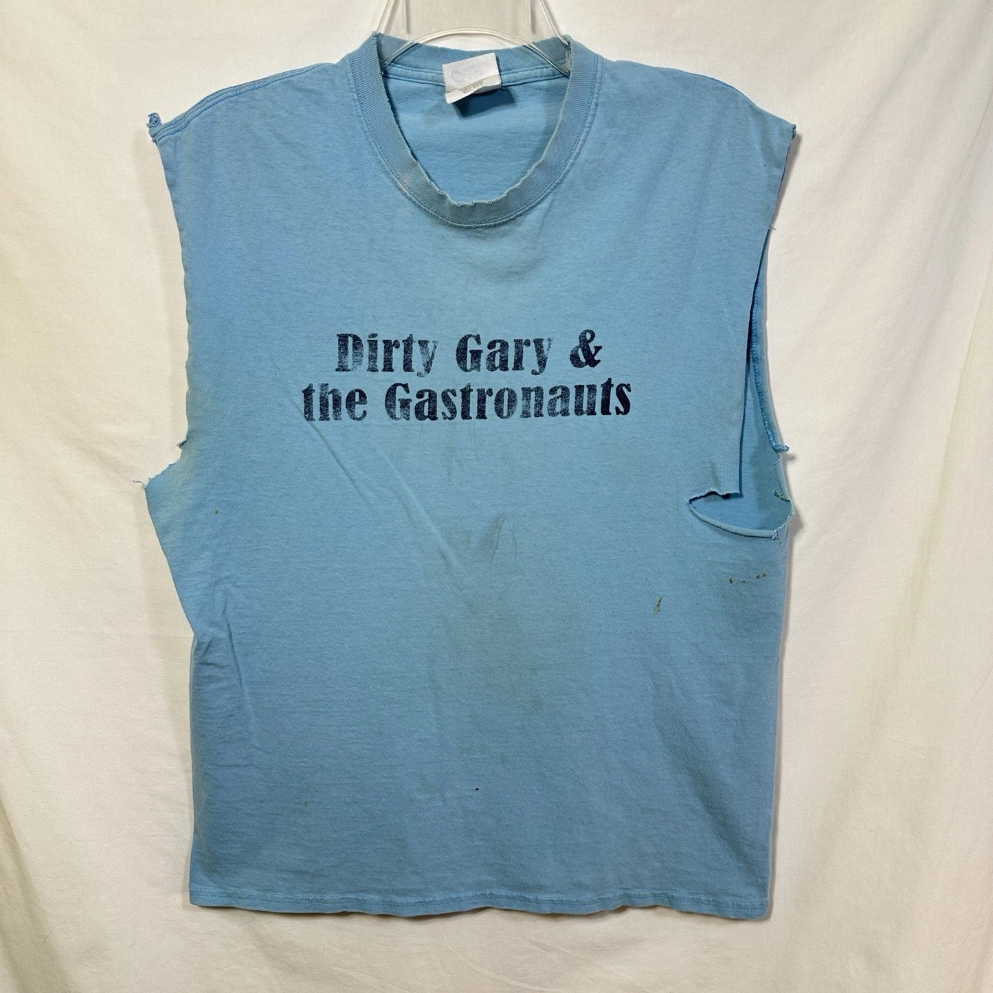 Distressed Dirty Gary & the Gastronauts Thrashed T-Shirt Grunge Medium Punk Tee