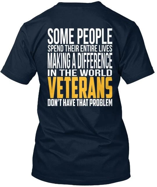 Proud Veteran T-Shirt Made in the USA Size S to 5XL