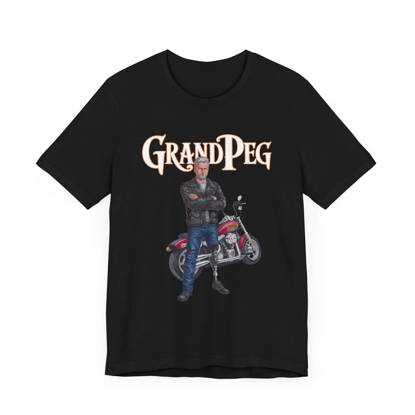 Funny amputee Shirt for Biker Grandpa, Motorcycle amputation joke t-shirt, Dad