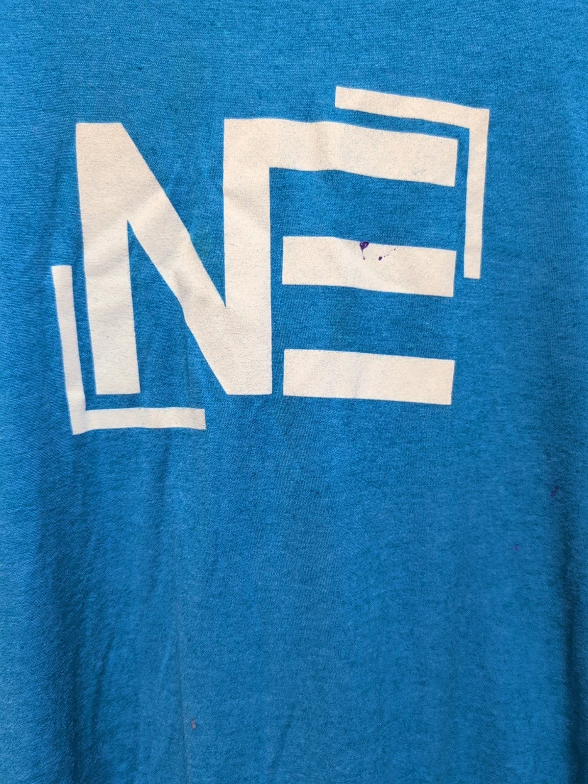 Nebc Ponca Grunge T Shirt Size 3XL Blue Short Sleeve Stretchy District