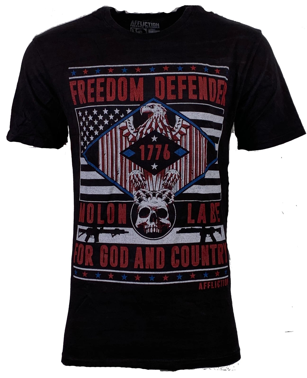 AFFLICTION Men's T-Shirt IRON EAGLE Tee Black Label Biker