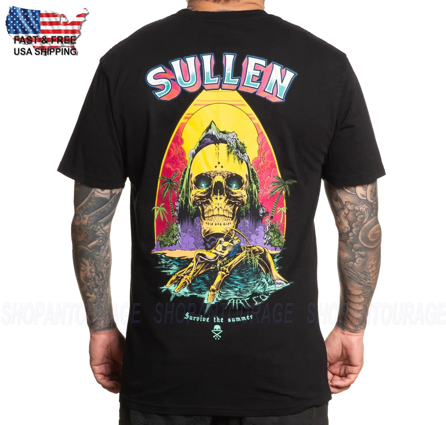 Sullen Art Collective Premium Survival For SCM6606 Short Sleeve T-Shirt Men