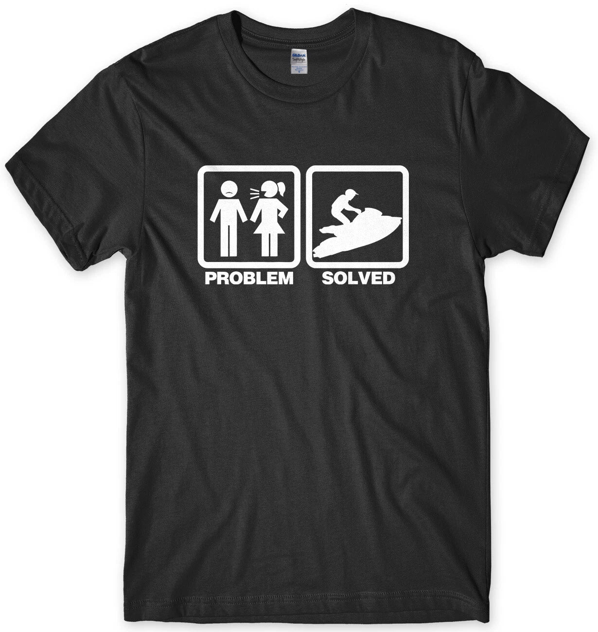 Problem Solved Jet Ski Mens Funny Unisex T-Shirt