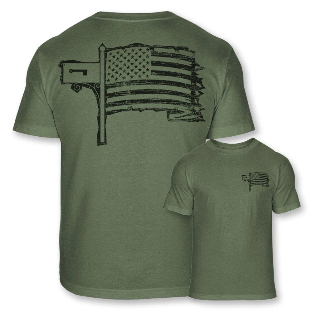 American USA Flag Postal Worker Letter Mail Box Carrier Soft Blend Shirt - A63