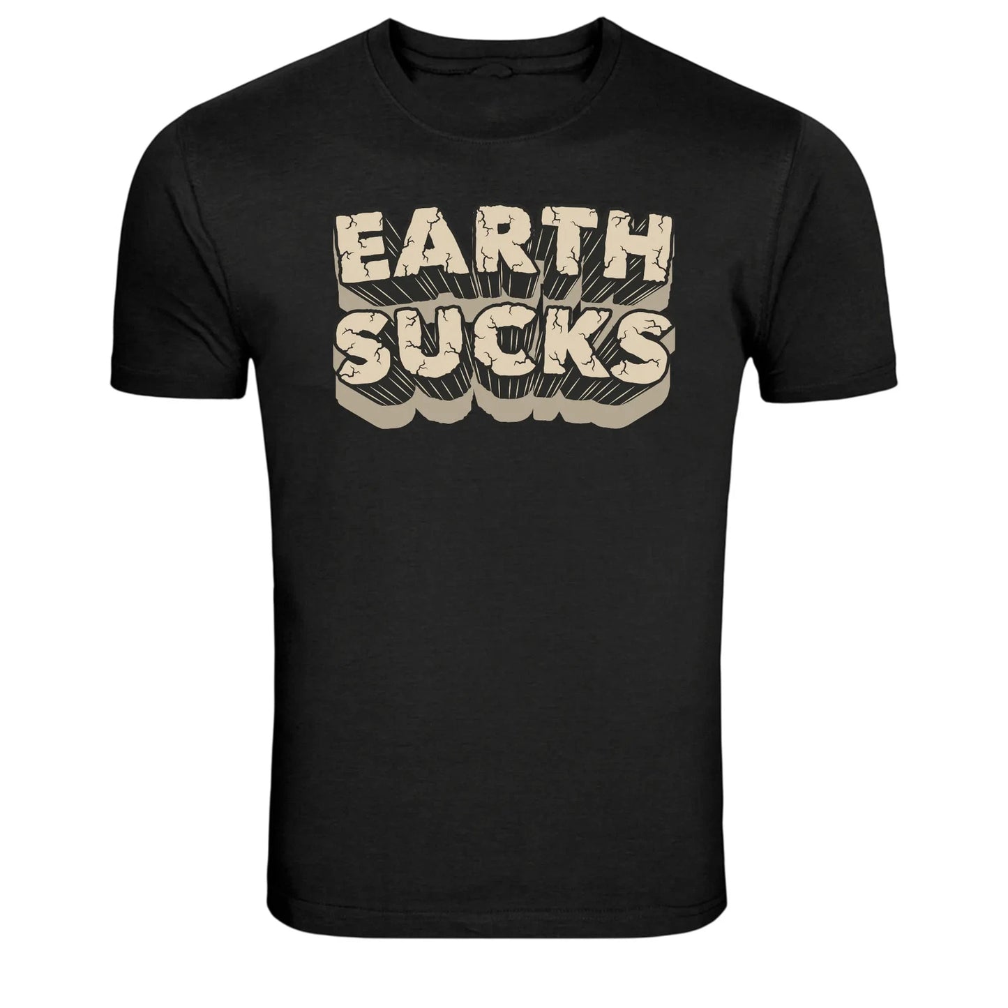 Earth Sucks Retro Typography Funny Quote Graphic T-Shirt