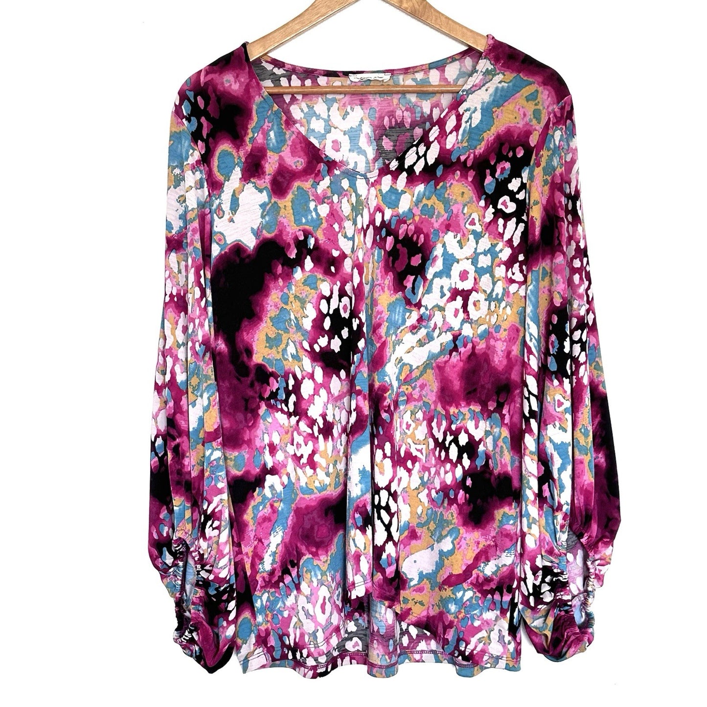 Beeson River Shirt Women’s Large Geometric Boho Long Sleeve Lightweight Top