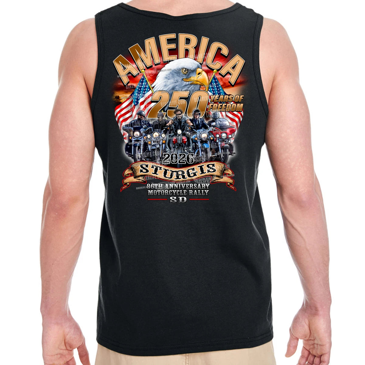 Tank Top 2026 Sturgis Motorcycle America Strong No Harley